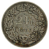 Switzerland 1886B 2 Francs F-VF (F15)