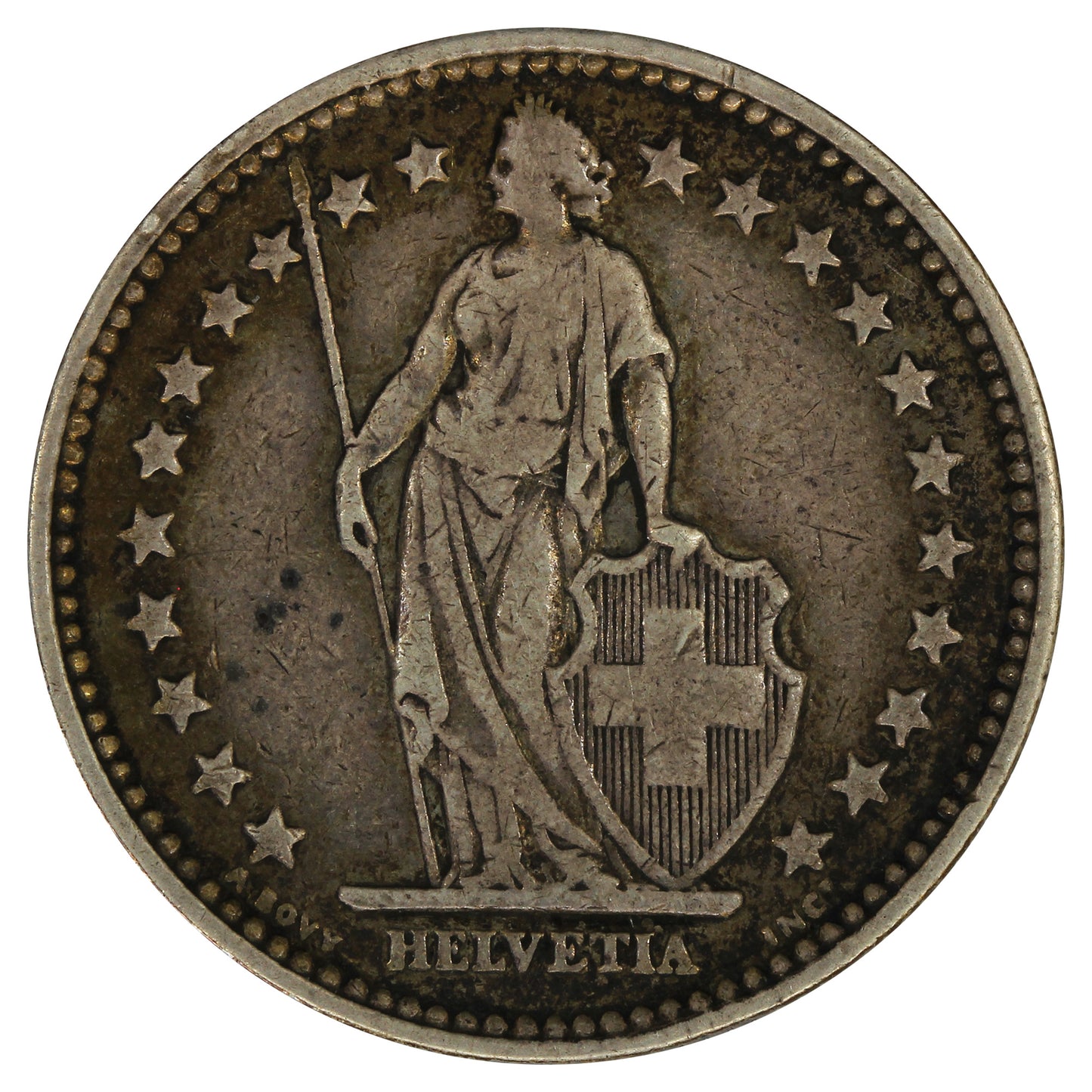 Switzerland 1894A 2 Francs Very Fine (VF20)