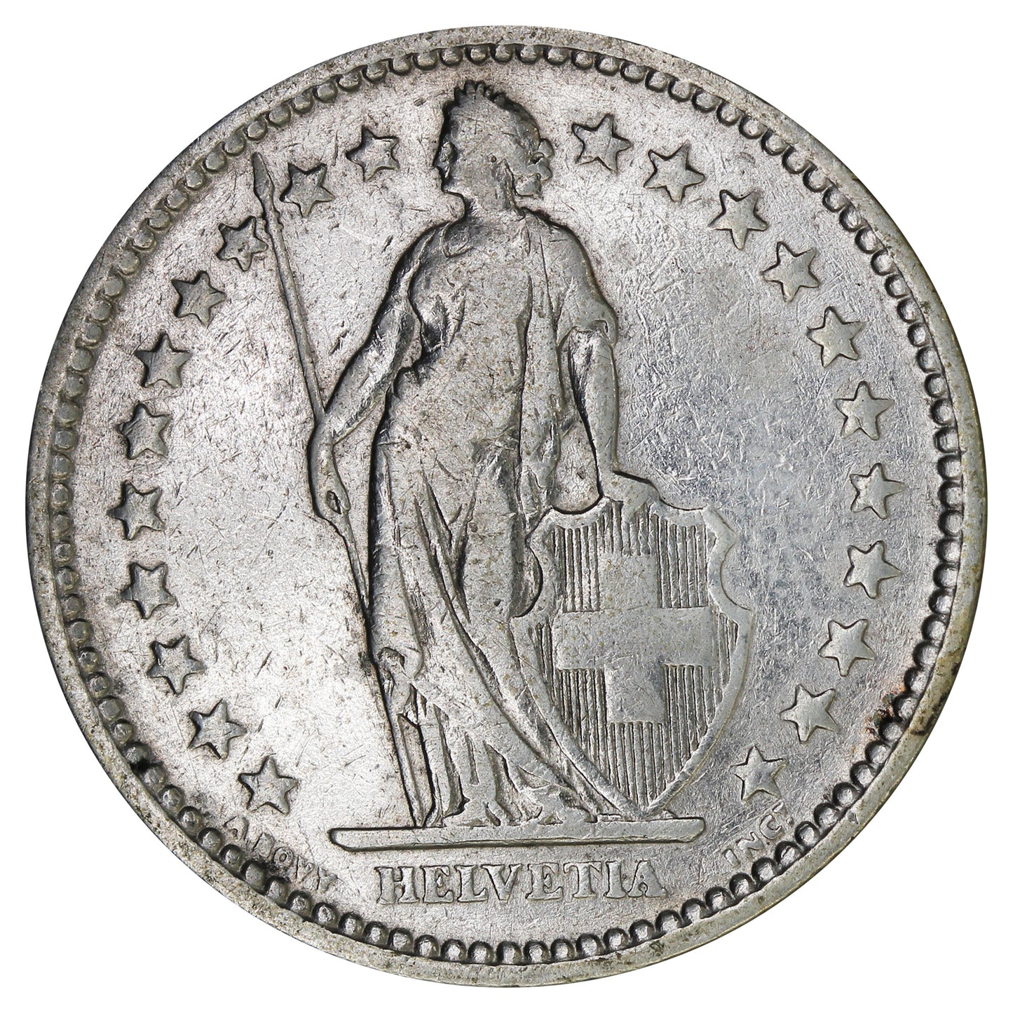 Switzerland 1903B 2 Francs Very Fine (VF20)