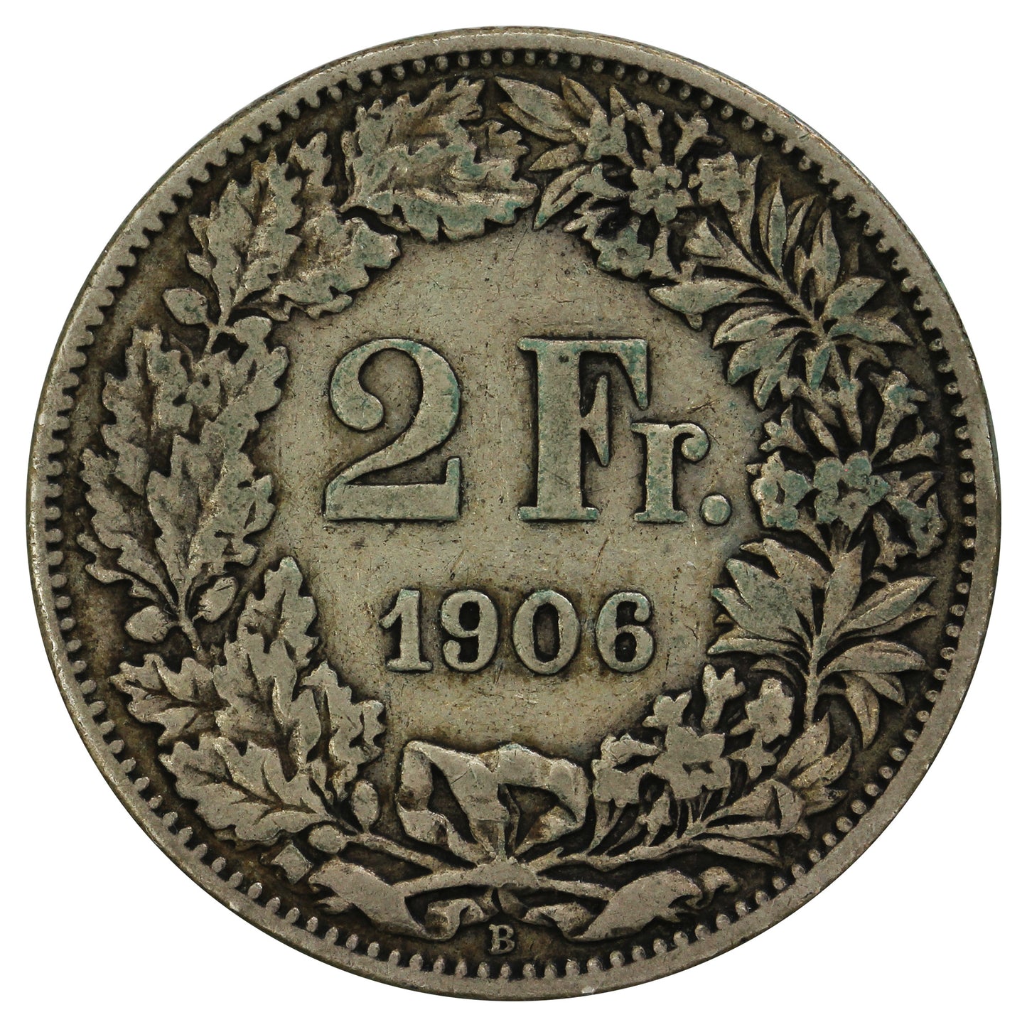 Switzerland 1906B 2 Francs F-VF (F15)