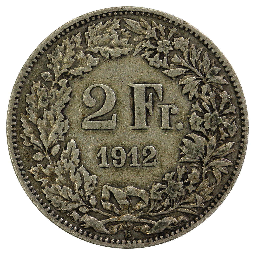 Switzerland 1912B 2 Francs VF-EF (VF30)