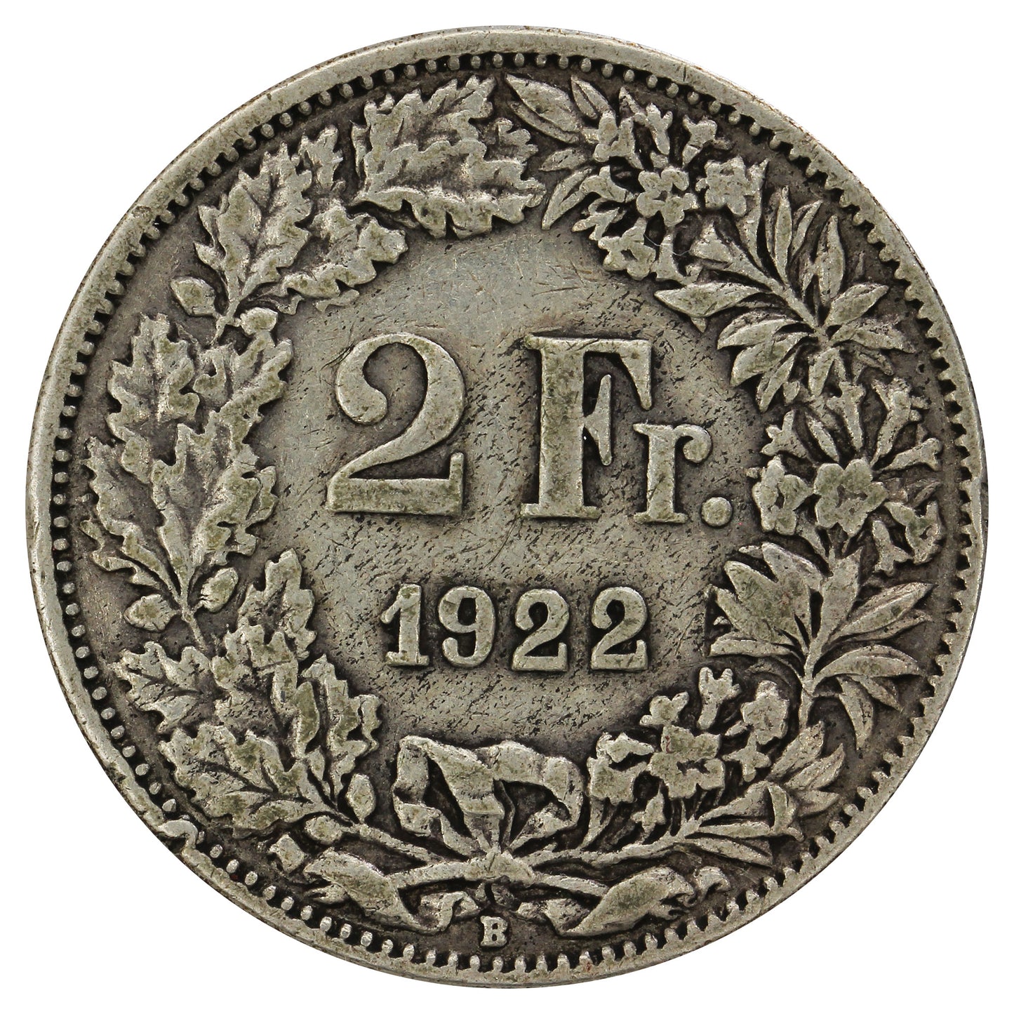 Switzerland 1922B 2 Francs F-VF (F15)