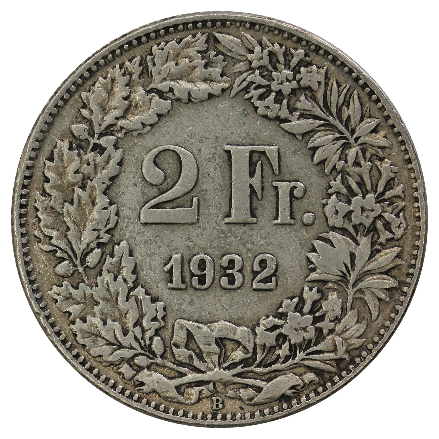 Switzerland 1932B 2 Francs Very Fine (VF20)