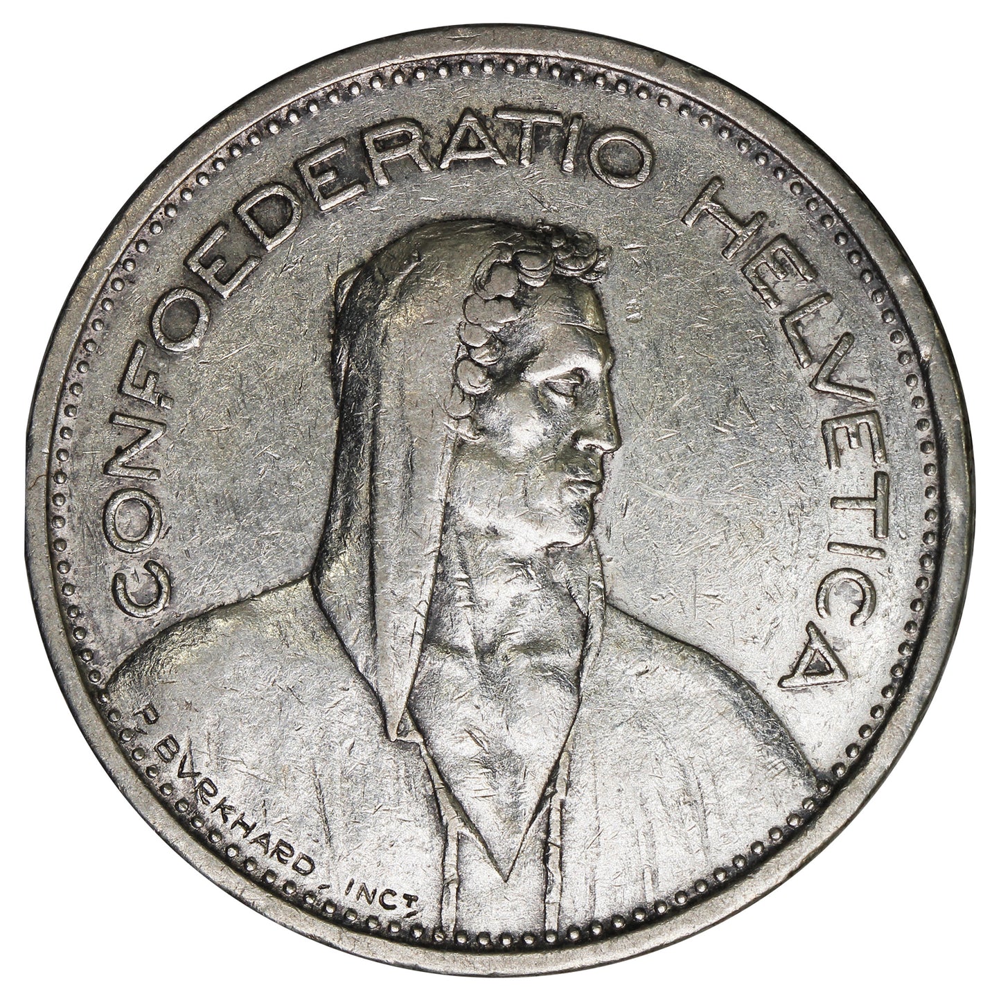 Switzerland 1931B 5 Francs VF-EF (VF30)