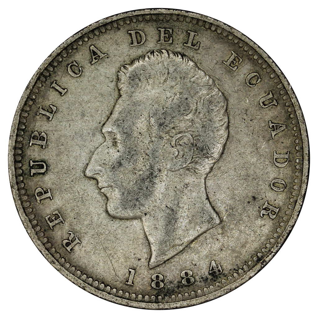 Ecuador 1884H Sucre Very Fine (VF20) (L)