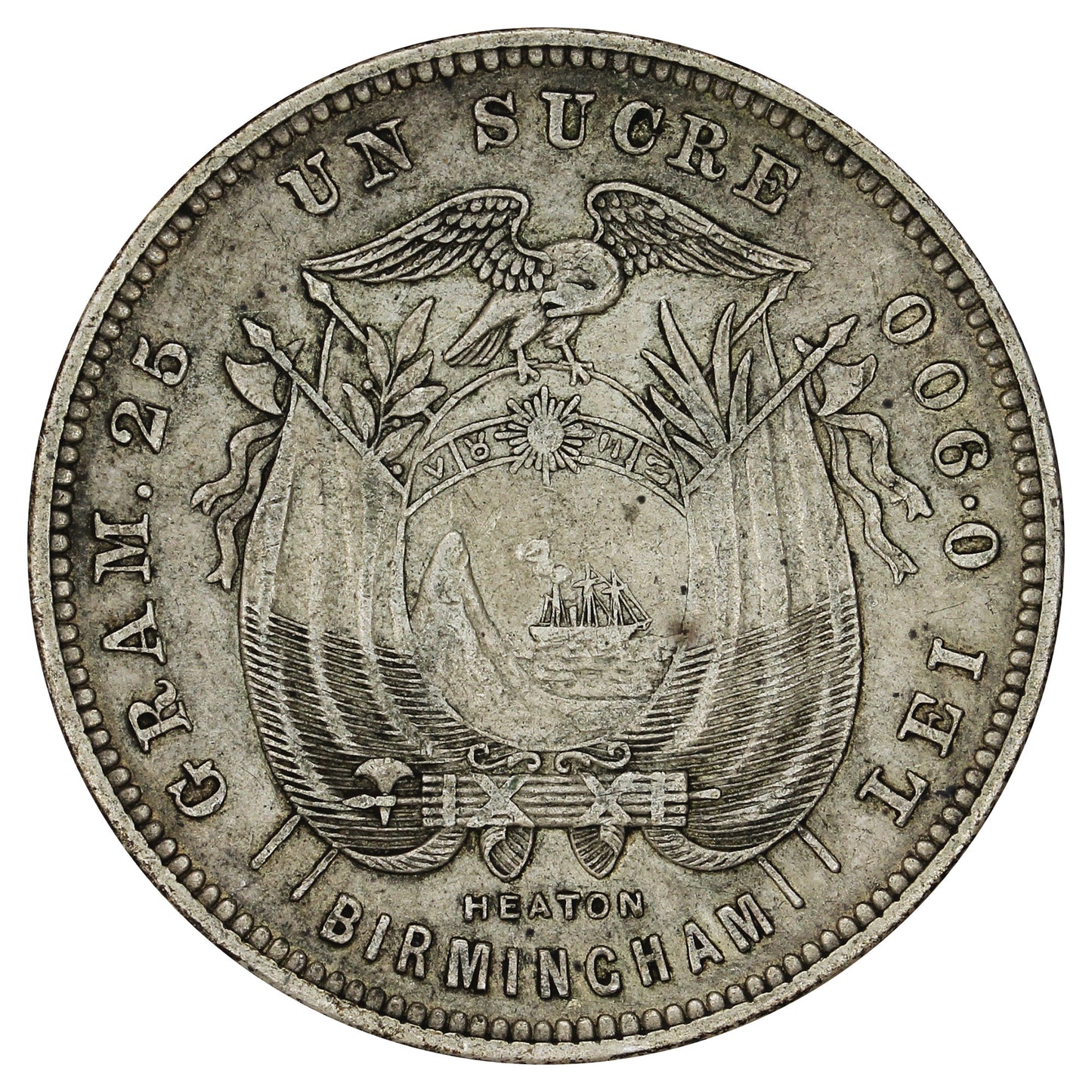 Ecuador 1884H Sucre Very Fine (VF20) (L)