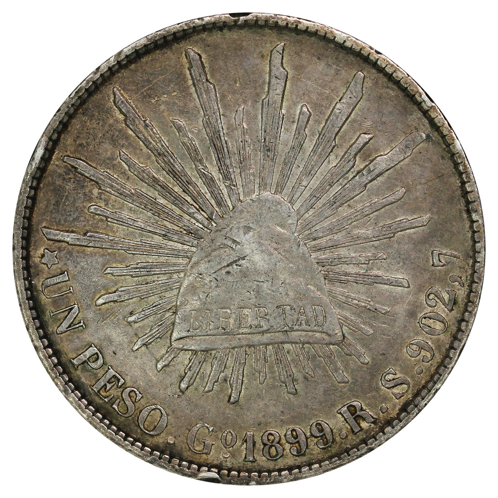 Mexico 1899 GO RS Peso Extra Fine (EF40) (L)