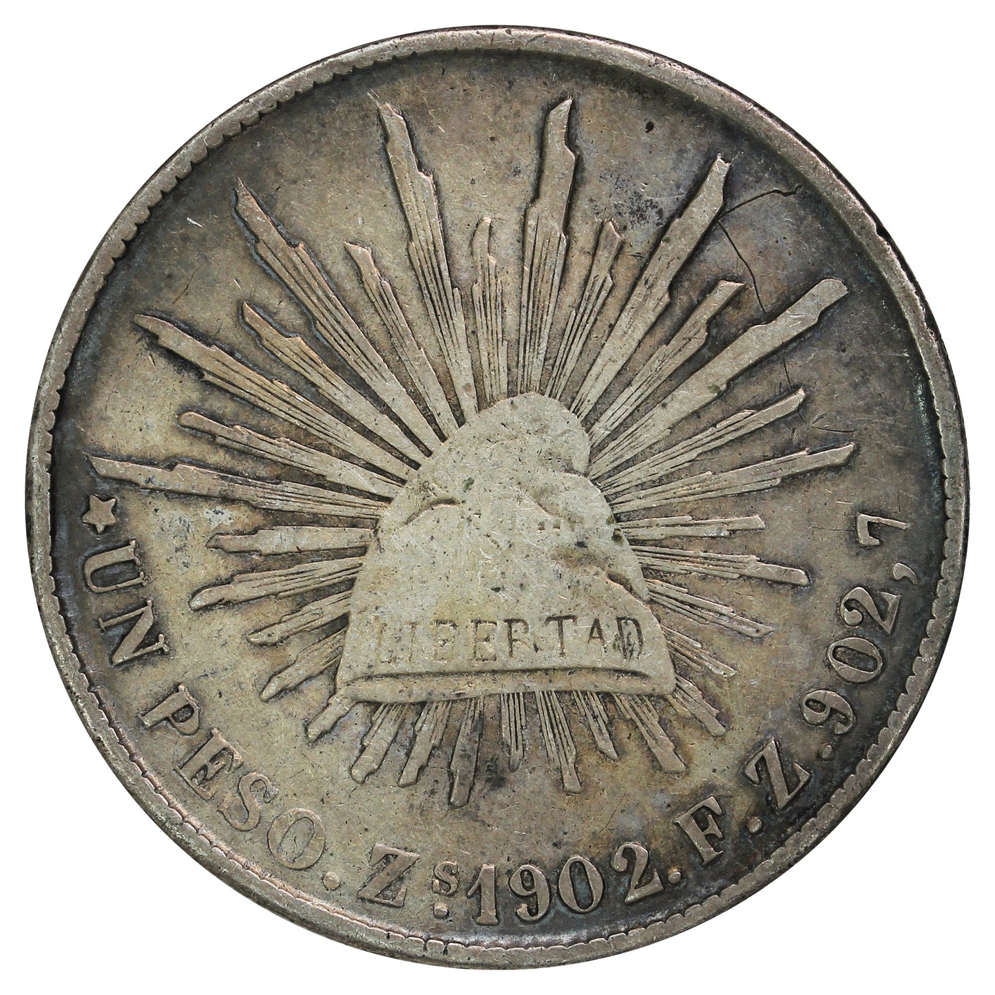 Mexico 1902 ZS FZ 1902 Peso Very Fine (VF20) (L)