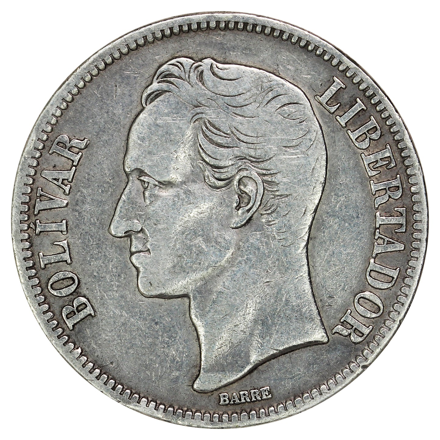 Venezuela 1924 5 Bolivares Very Fine (VF20) (L)