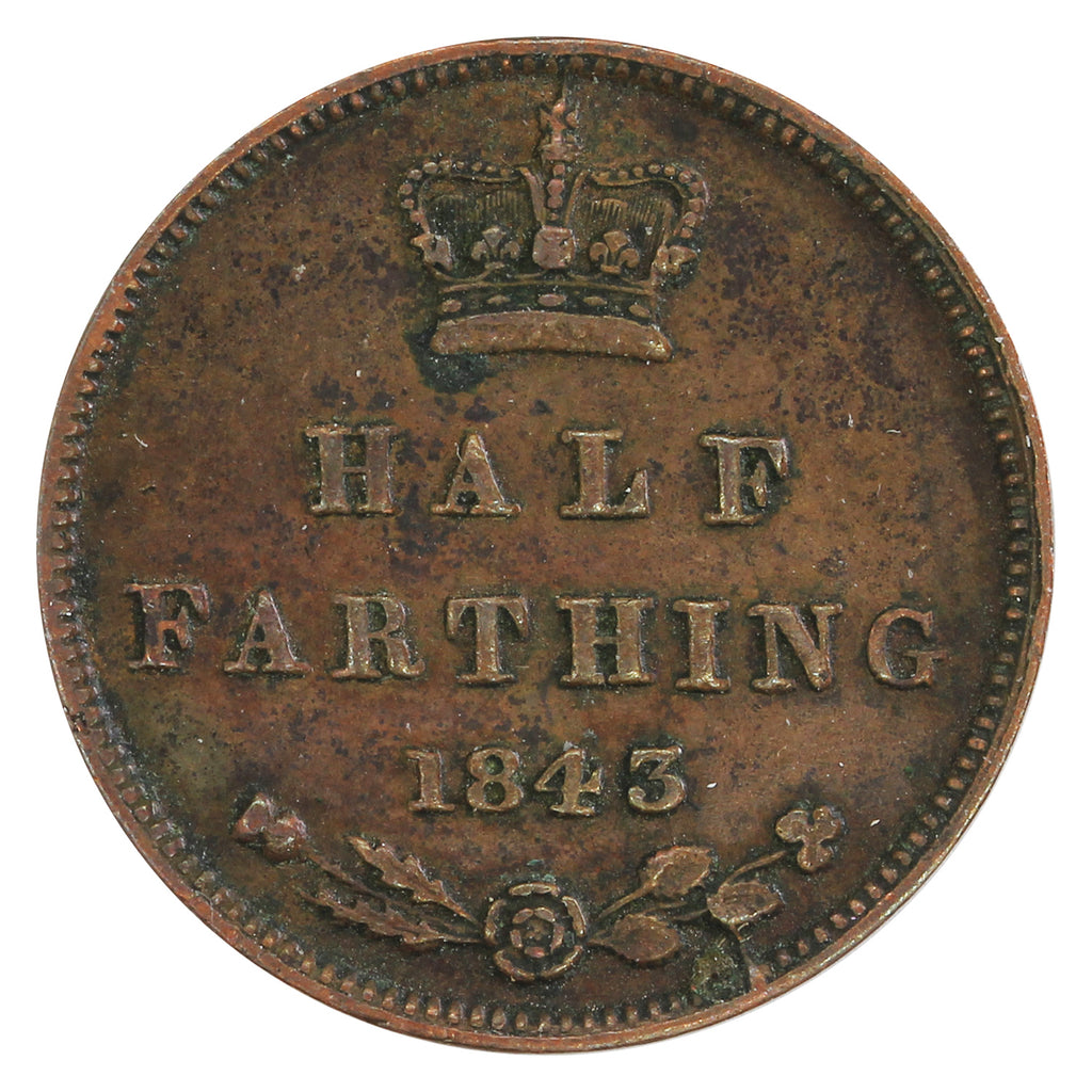 Great Britain 1843 1/2 Farthing Very Fine (VF20)