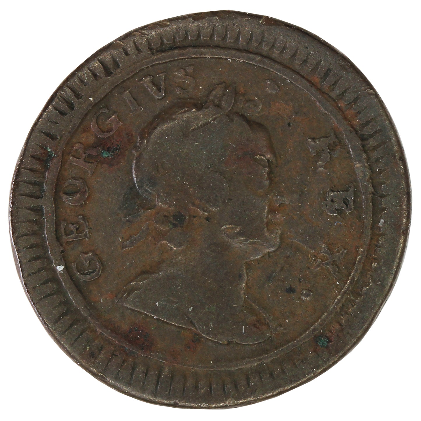 Great Britain 1724 George I 1/2 Penny VG-F (VG10)