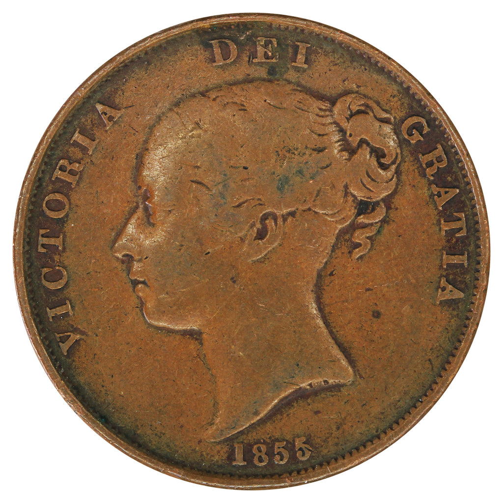 Great Britain 1855 Penny Very Good (VG8)