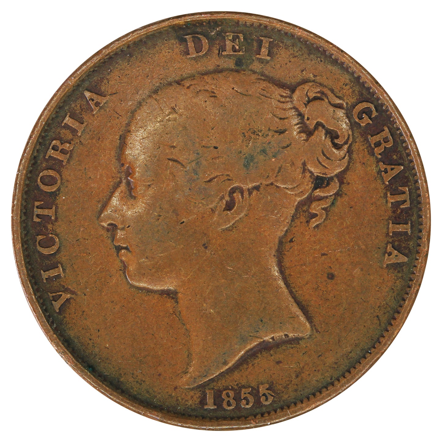 Great Britain 1855 Penny Very Good (VG8)