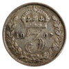 Great Britain 1902 3 Pence VF-EF (VF30)