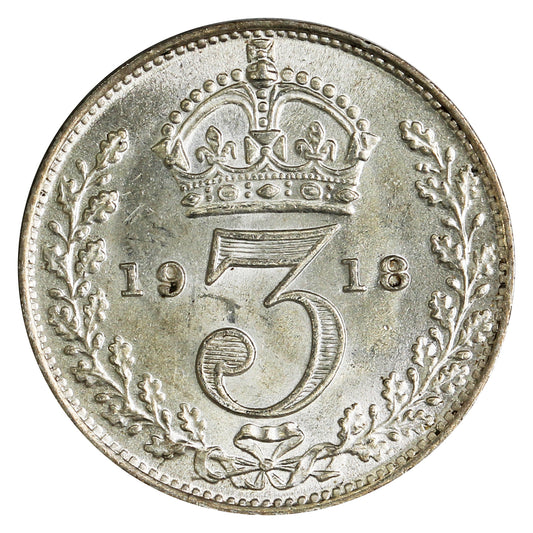 Great Britain 1918 3 Pence UNC+ (MS62)