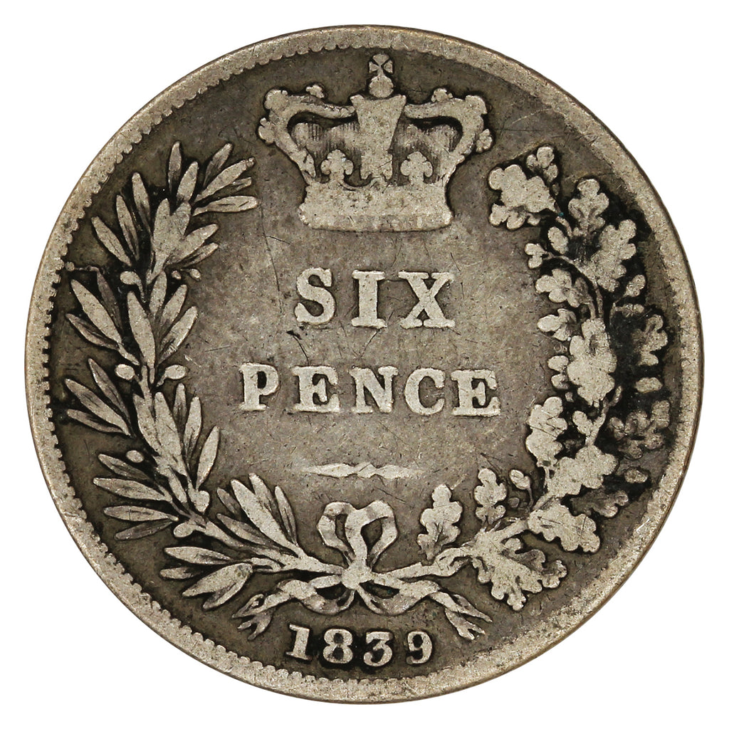 Great Britain 1839 6 Pence Very Good (VG8)