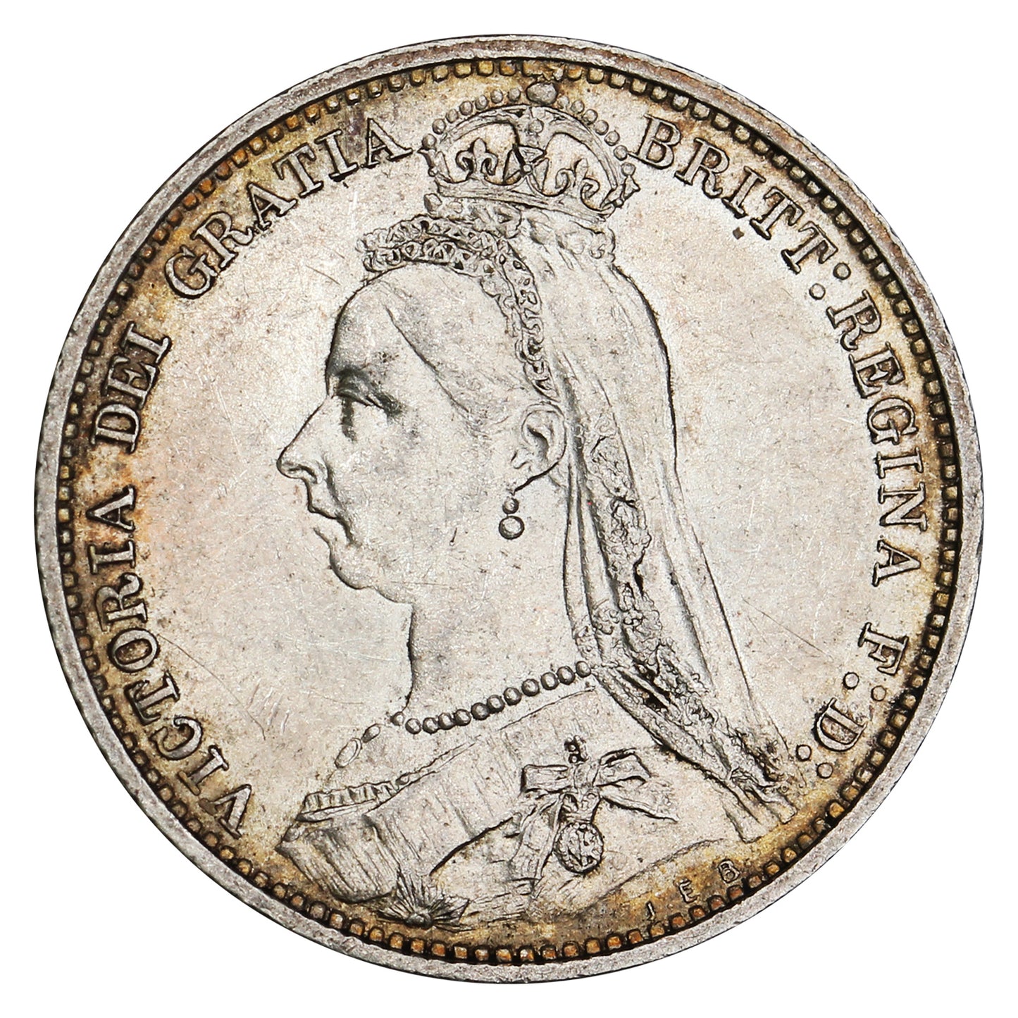 Great Britain 1887 6 Pence Reverse 6 Pence AU-UNC (AU55)