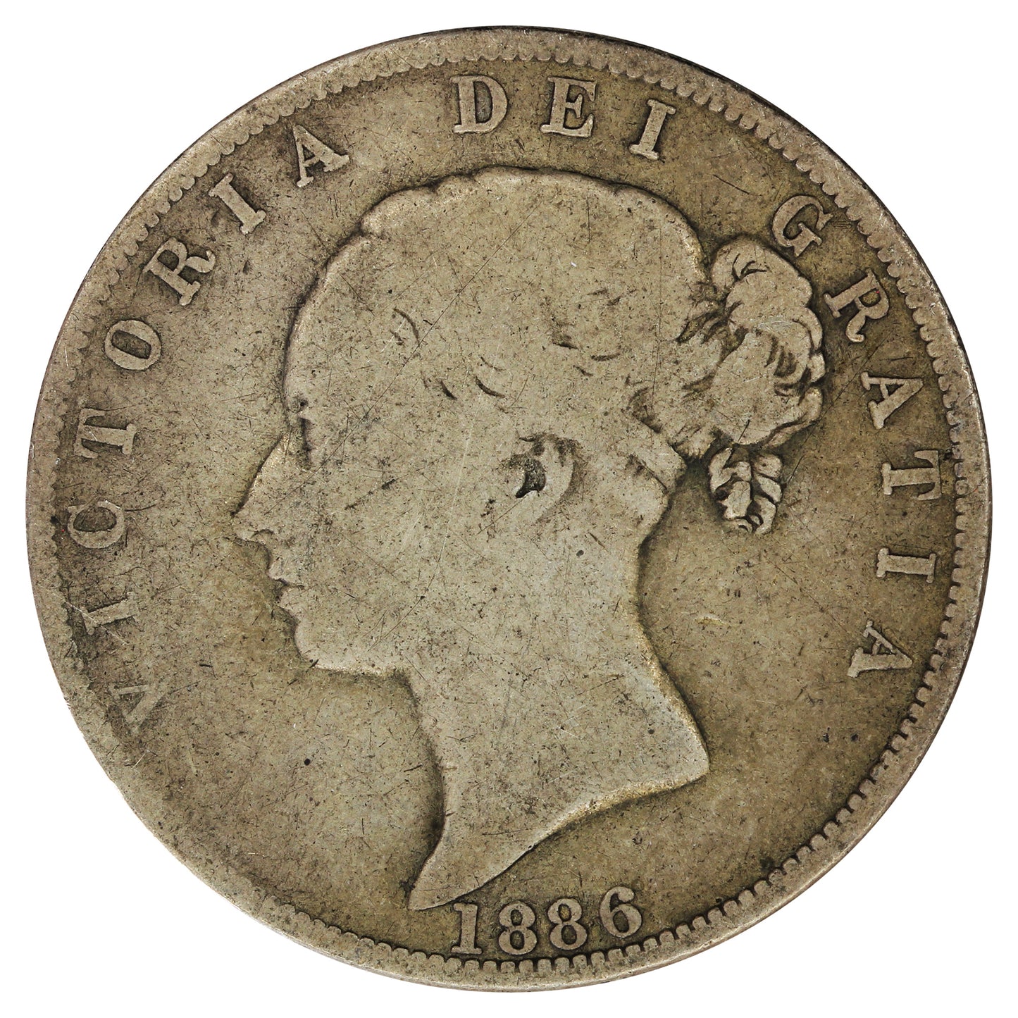 Great Britain 1886 1/2 Crown G-VG (G6)