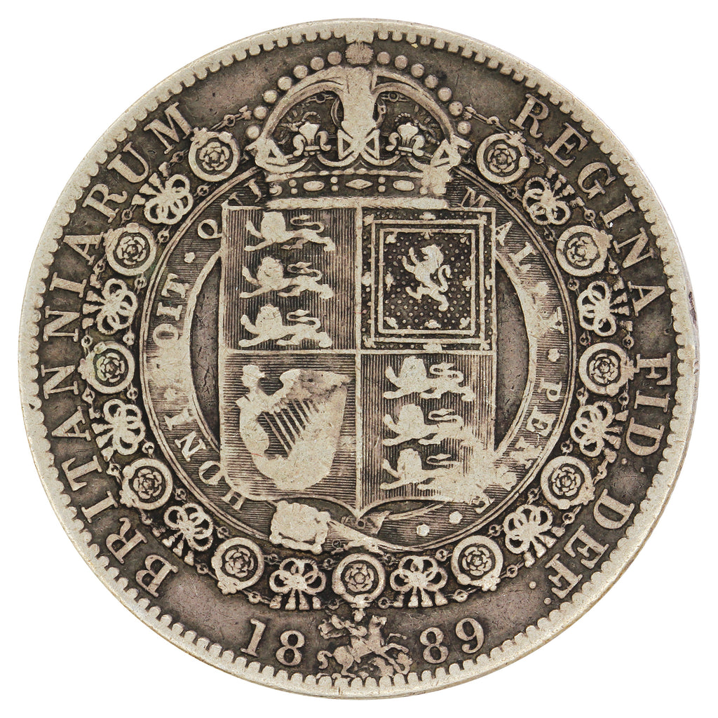 Great Britain 1889 1/2 Crown Fine (F12)