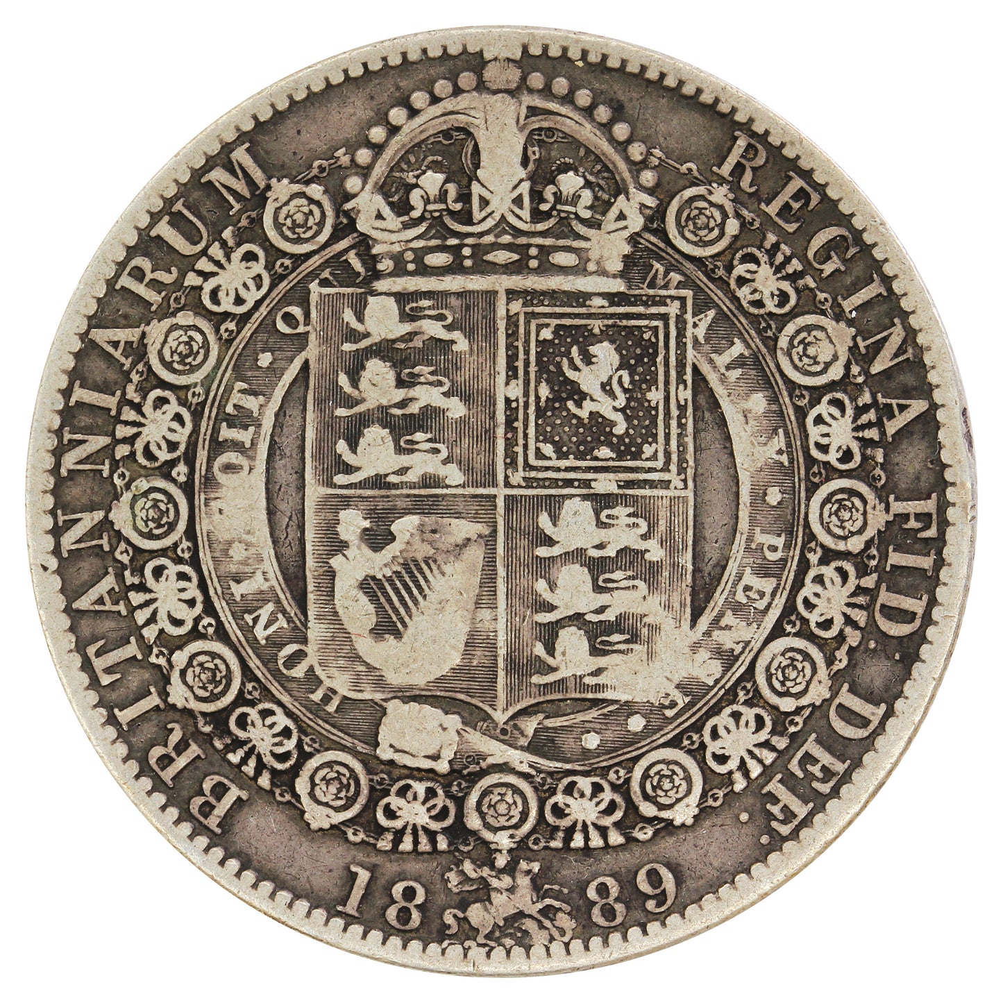 Great Britain 1889 1/2 Crown Fine (F12)