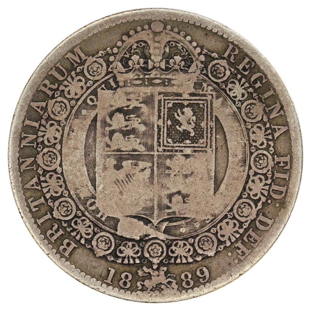 Great Britain 1889 1/2 Crown Very Good (VG8)
