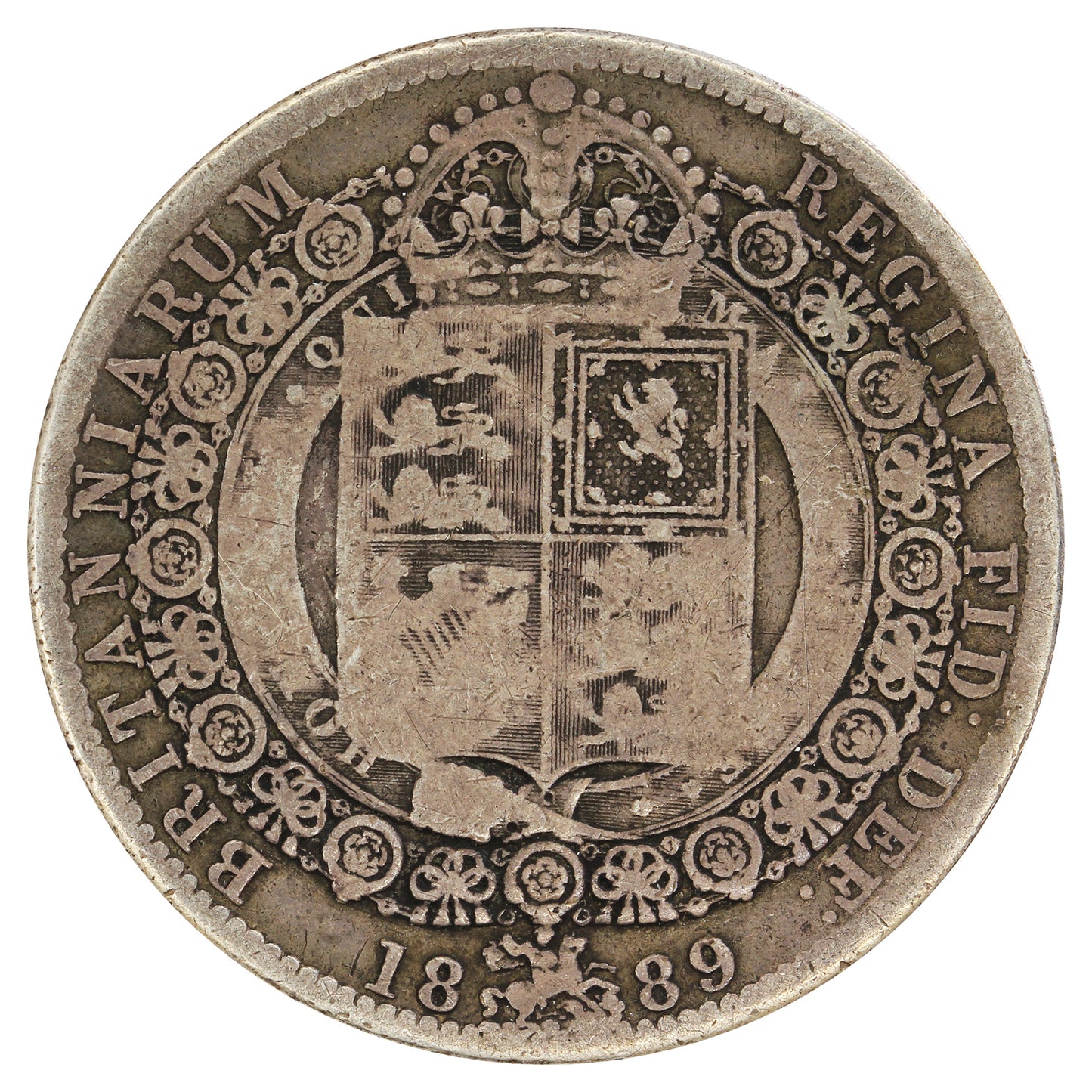 Great Britain 1889 1/2 Crown Very Good (VG8)