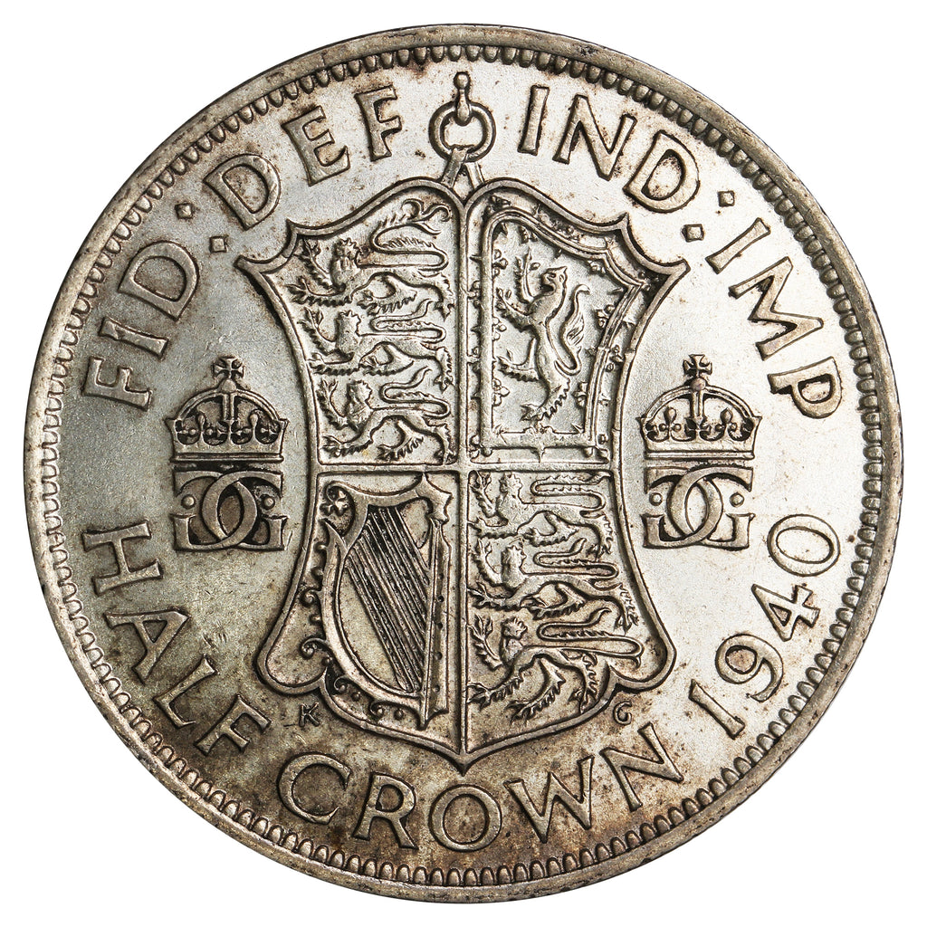 Great Britain 1940 1/2 Crown Almost Uncirculated (AU50)