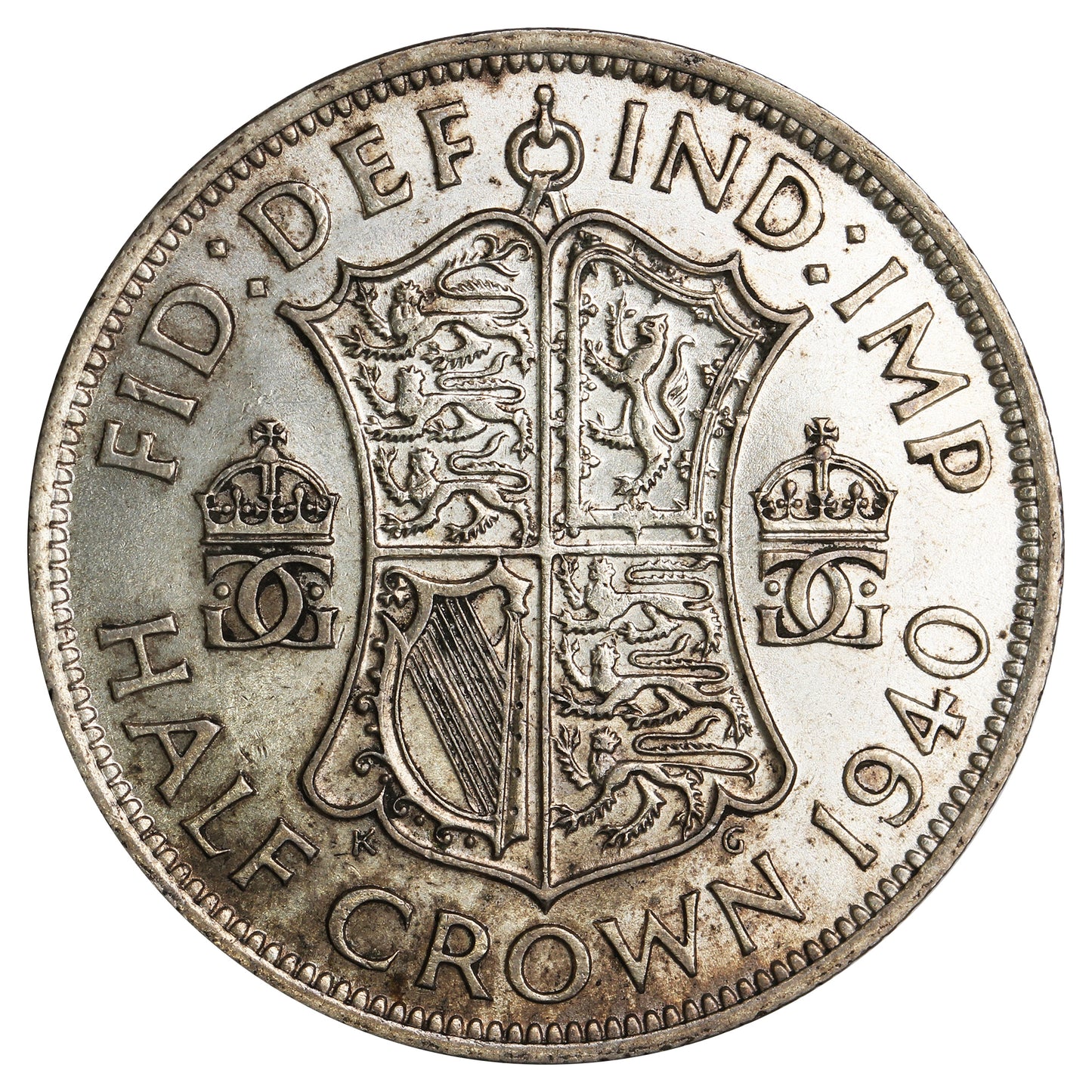 Great Britain 1940 1/2 Crown Almost Uncirculated (AU50)