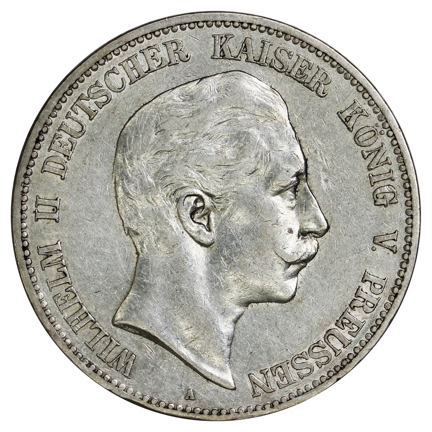 German States 1906A Prussia 5 Marks Extra Fine (EF40) (L)