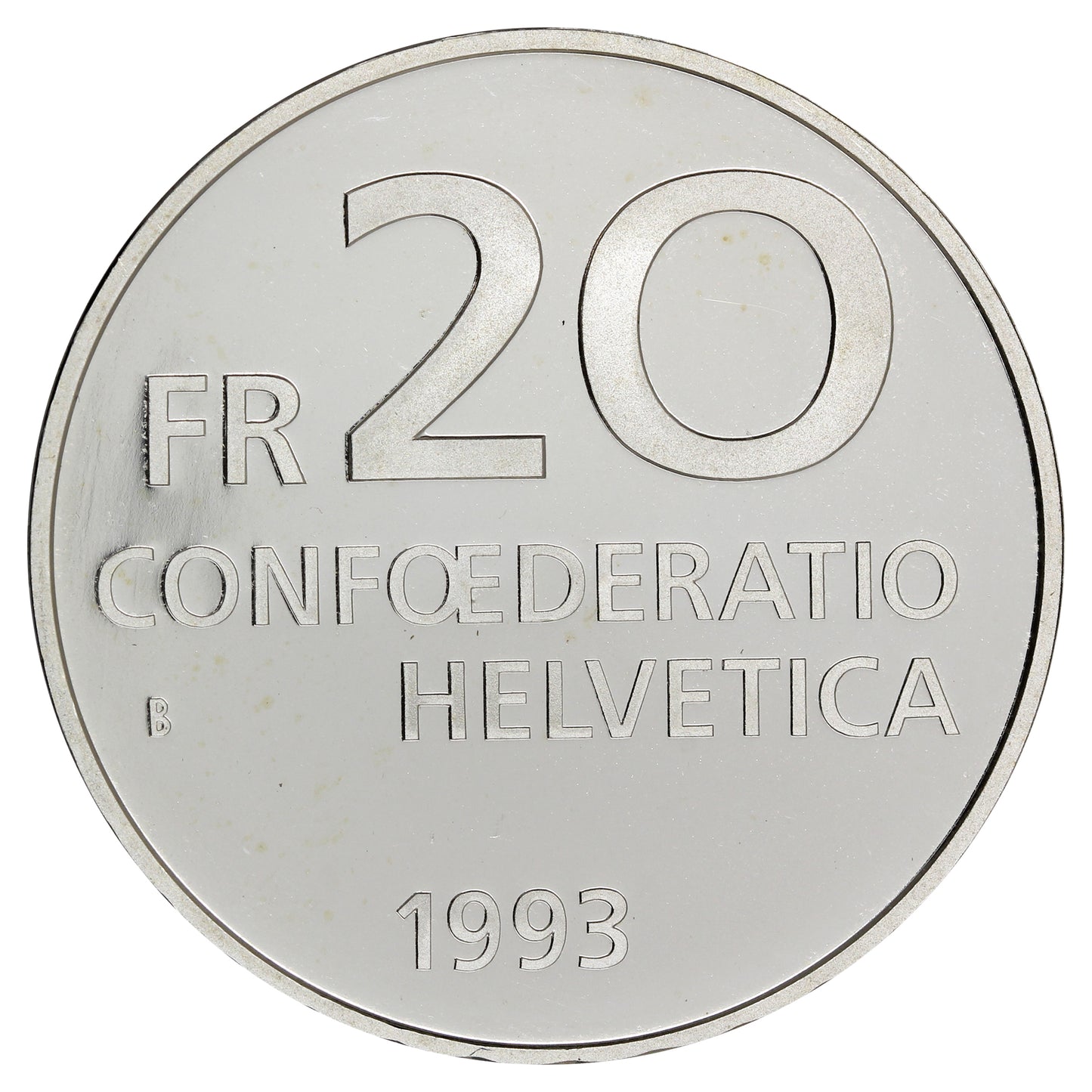 Switzerland 1993B 20 Francs Proof Like