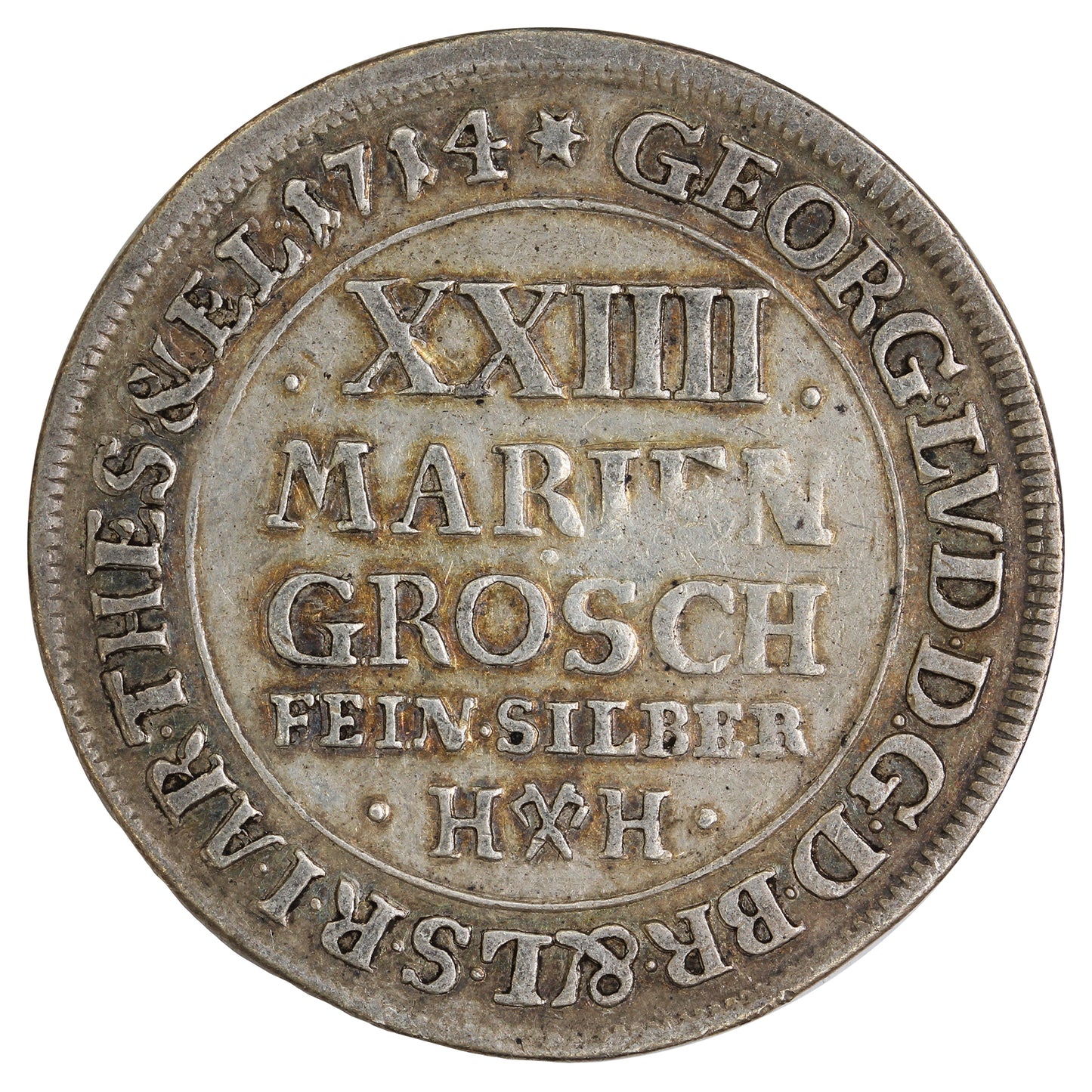 German States 1714 Hannover 24 Mariengroschen Extra Fine (EF40) (L)