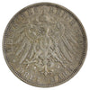 German States 1909J Hamburg 3 Marks Almost Uncirculated (AU50) $