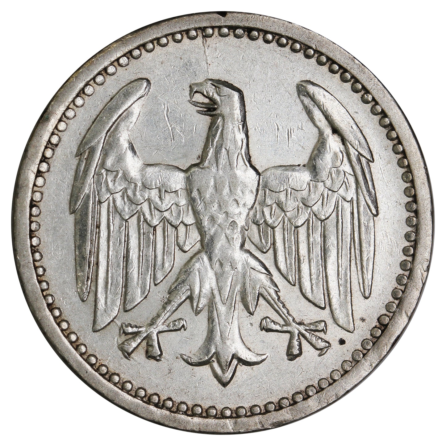 German Weimar Republic 1924A 3 Marks EF-AU (EF45) $