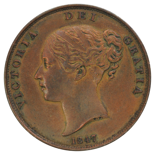 Great Britain 1847 Penny Almost Uncirculated (AU50) $