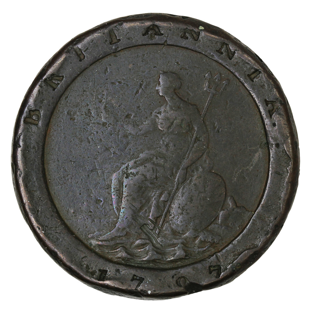 Great Britain 1797 George III 2 Pence Fine (F12) $