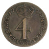 Great Britain 1746 George II 4 Pence Extra Fine (EF40) $