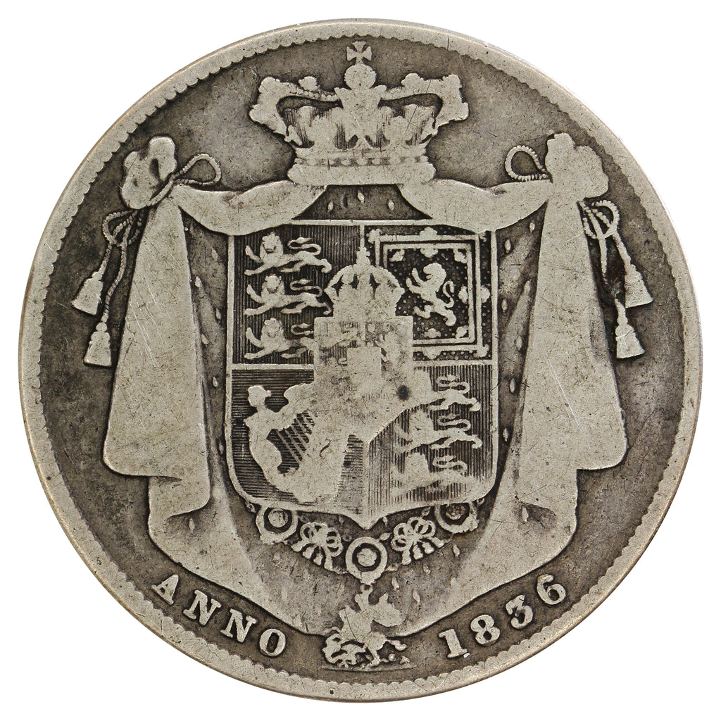 Great Britain 1836 William IV 1/2 Crown Fine (F12) $