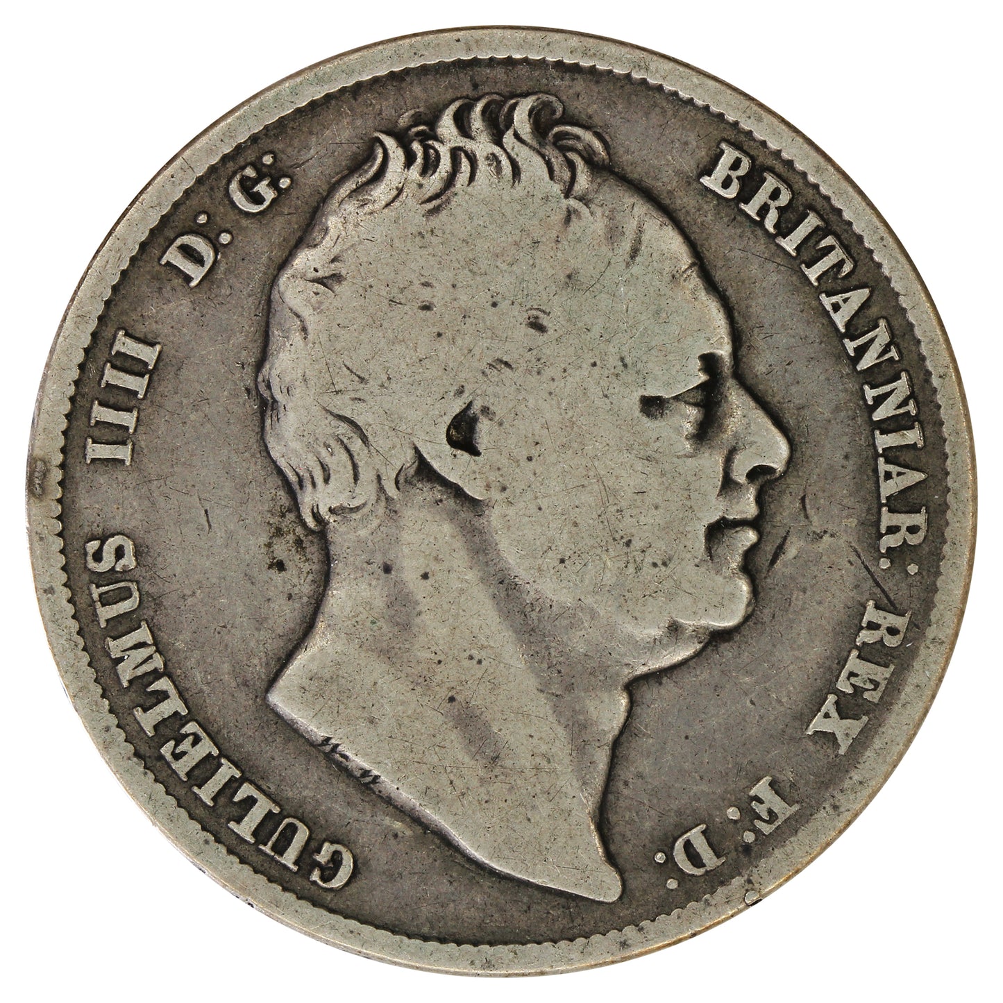 Great Britain 1836 William IV 1/2 Crown Fine (F12) $