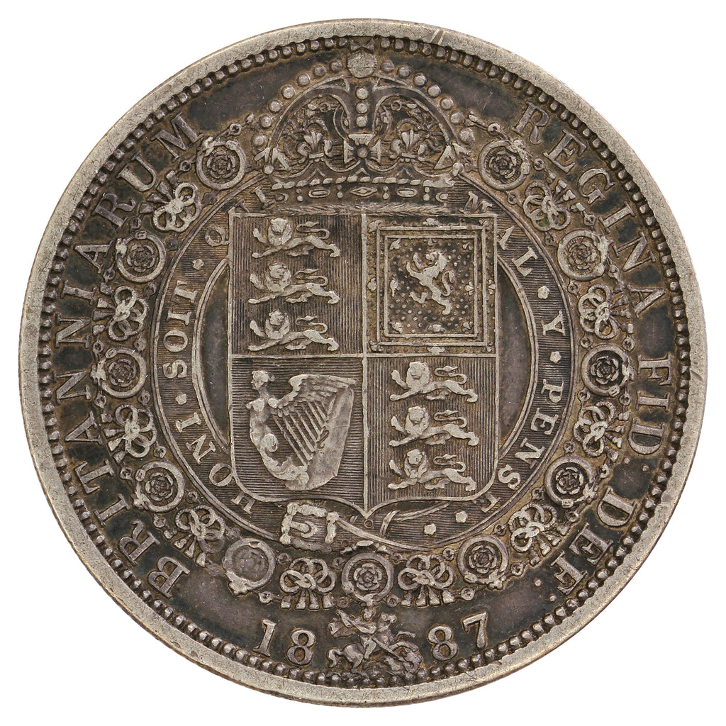 Great Britain 1887 Jubilee 1/2 Crown Extra Fine (EF40) $