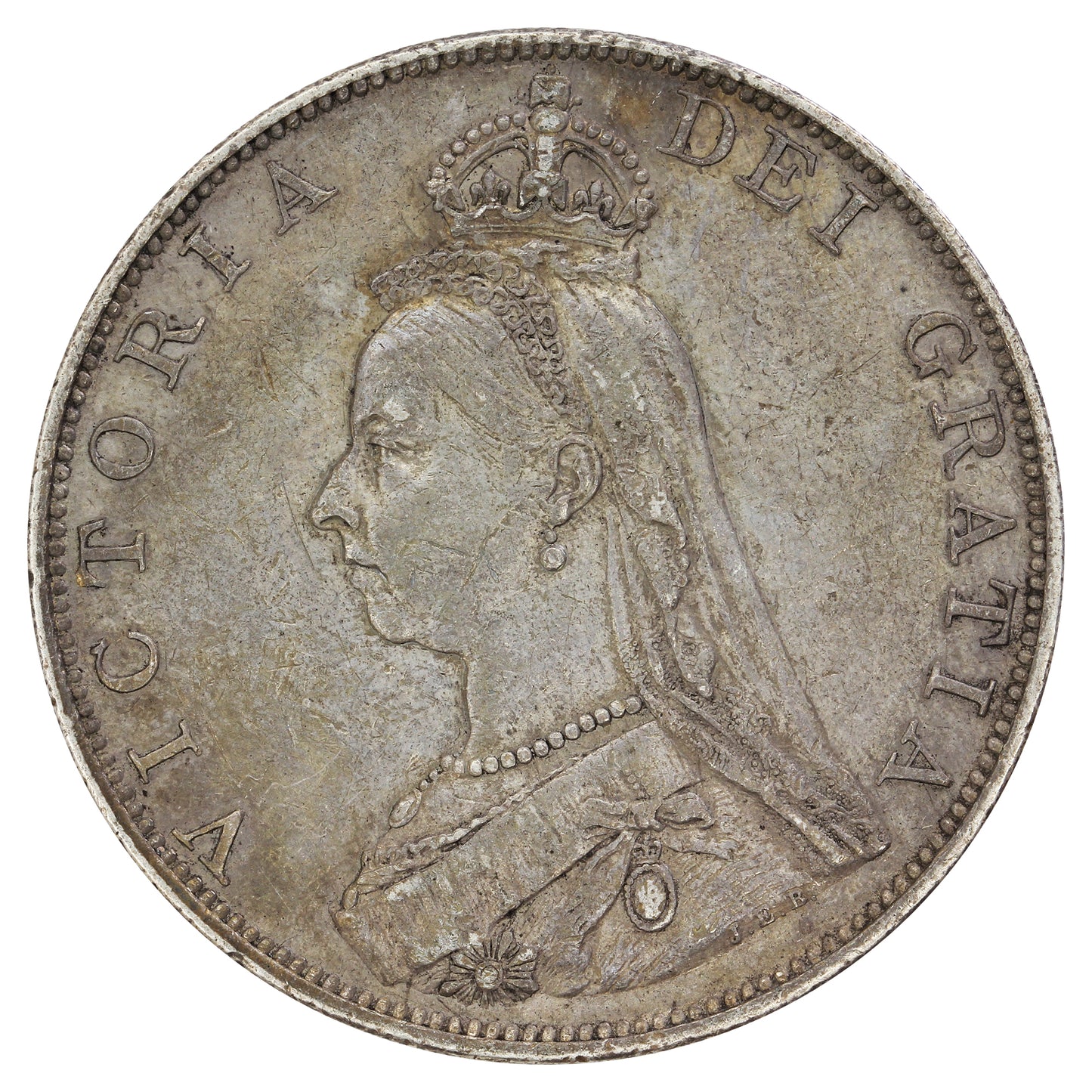 Great Britain 1887 Roman 1 Double Florin VF-EF (VF-30) $