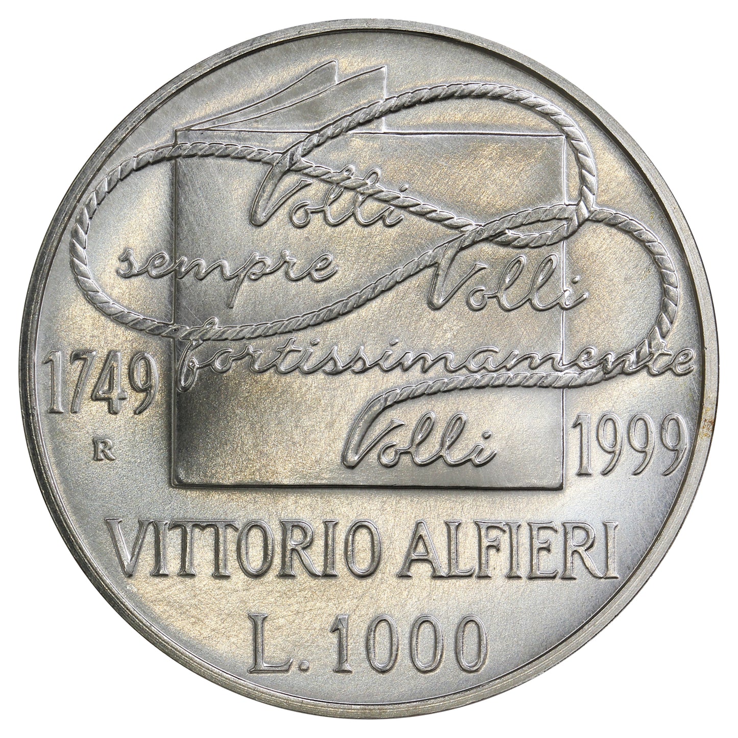 Italy 1999R 1,000 Lire Choice Brilliant Uncirculated (MS64) $