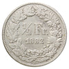 Switzerland 1882B 1/2 Franc VF-EF (VF30) $