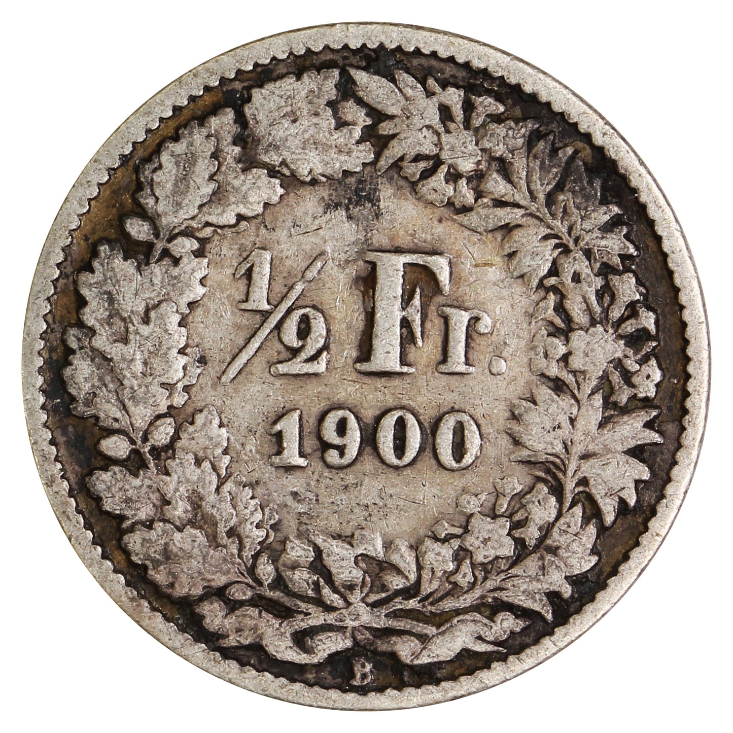 Switzerland 1900B 1/2 Franc VF-EF (VF30) $
