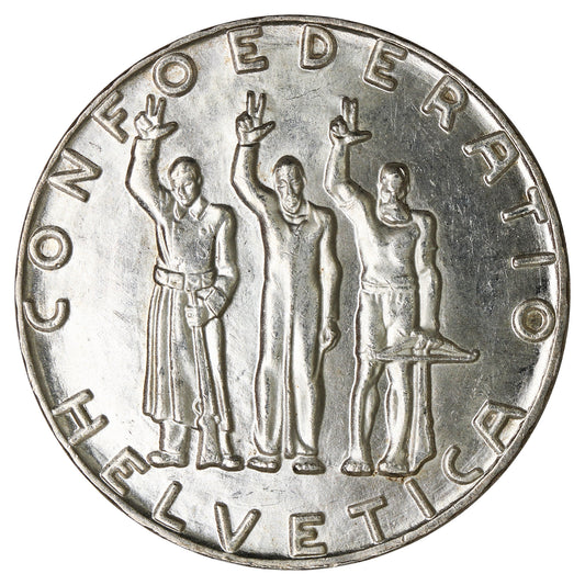 Switzerland 1941B 5 Francs Choice Brilliant Uncirculated (MS64) $