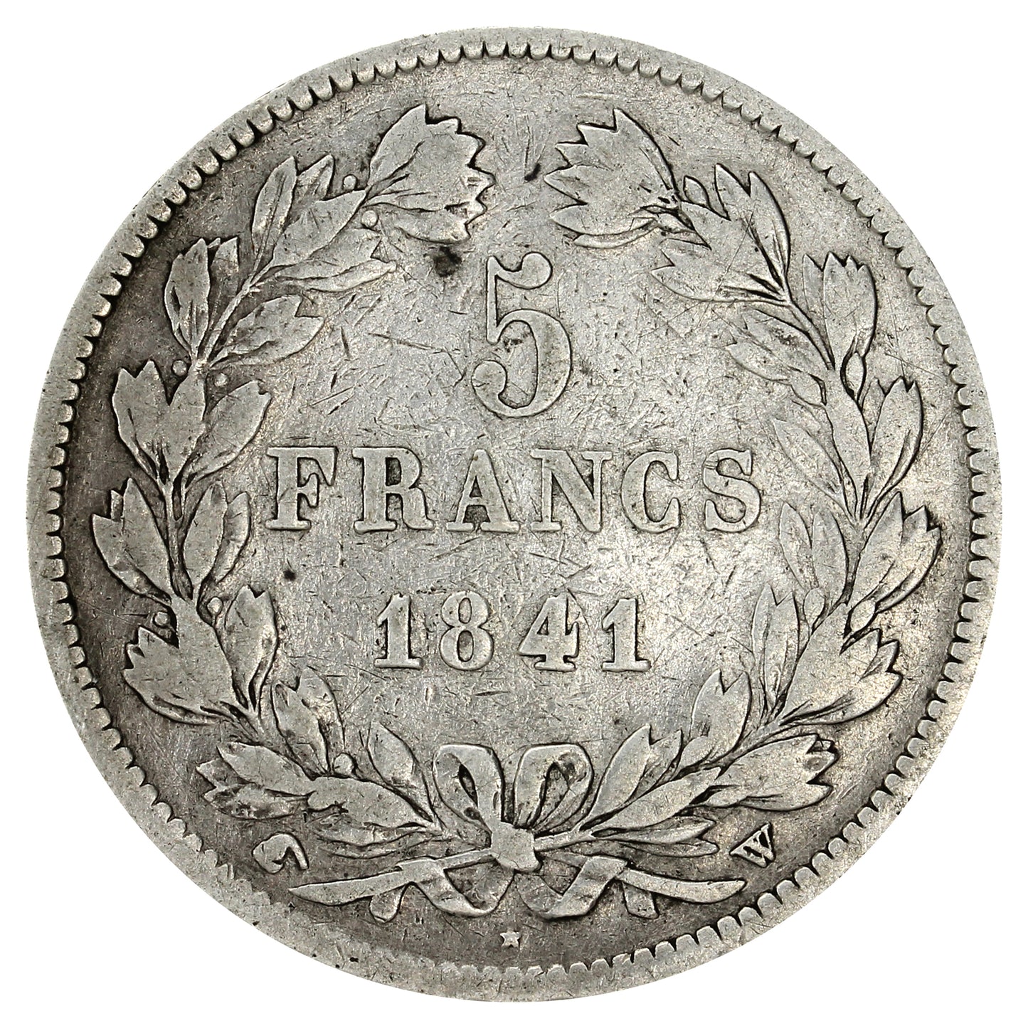 France 1841W 5 Francs F-VF (F15) $