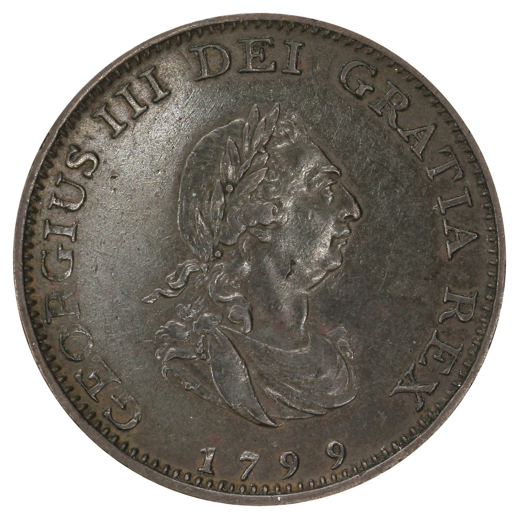Great Britain 1799 George III Farthing AU-UNC (AU55) $