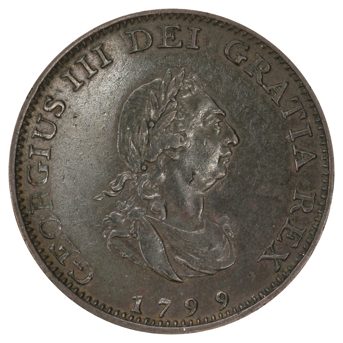 Great Britain 1799 George III Farthing AU-UNC (AU55) $