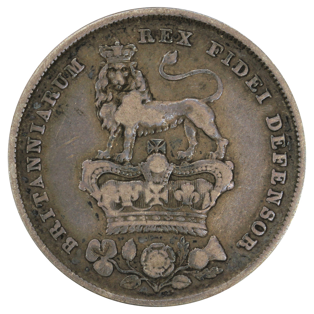 Great Britain 1825 George IV Shilling Very Fine (VF20) $