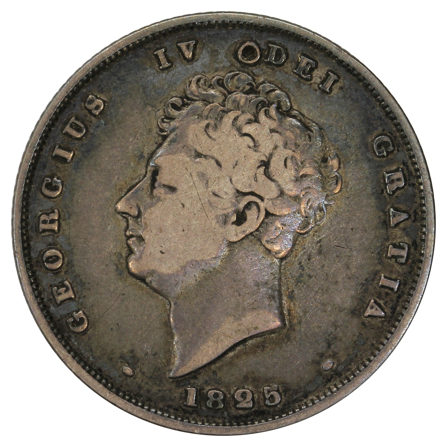 Great Britain 1825 George IV Shilling Very Fine (VF20) $