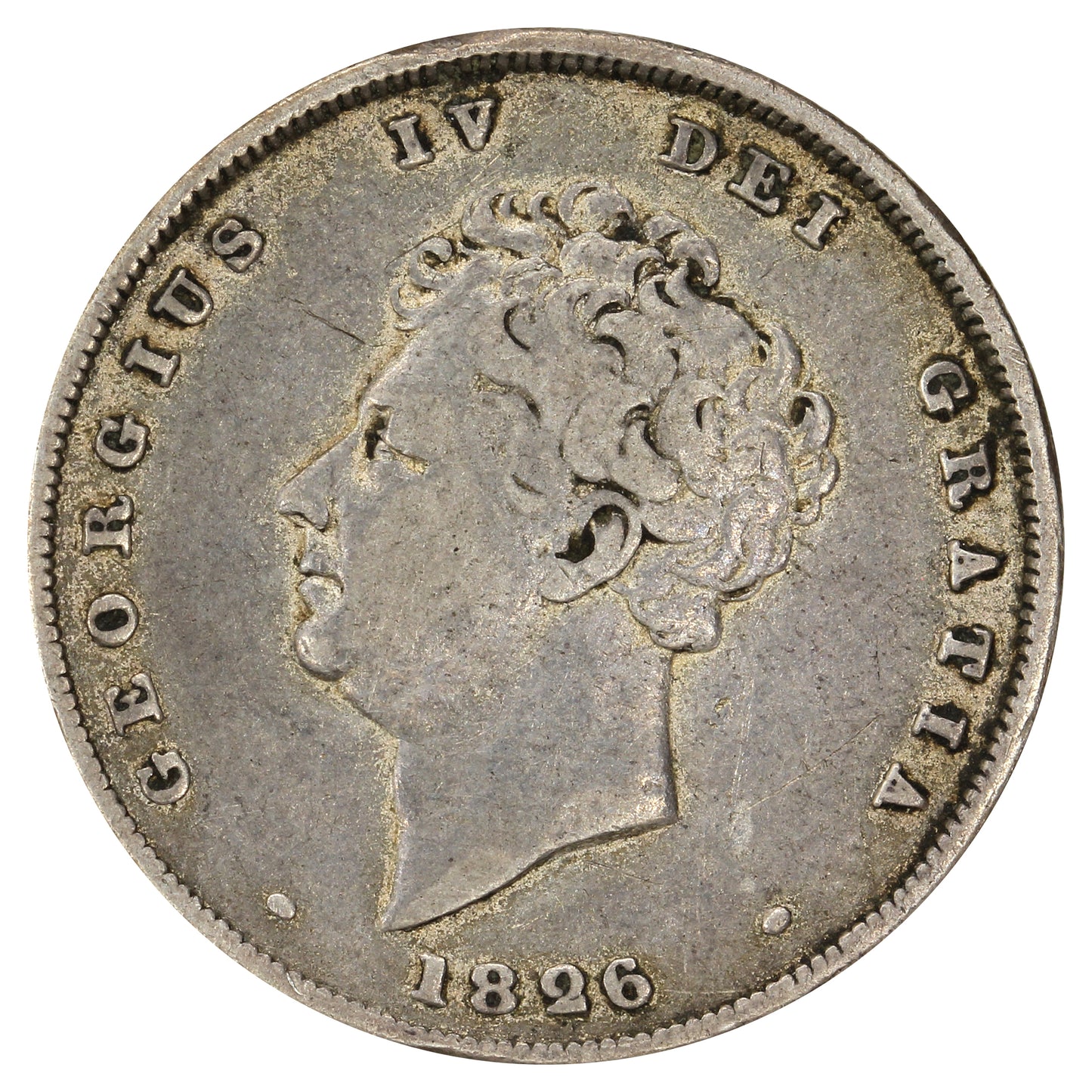 Great Britain 1826 George IV Shilling Very Fine (VF20) $